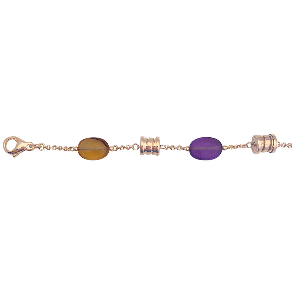 Bulgari "B.zero1" bracelet in yellow gold and colored stones.