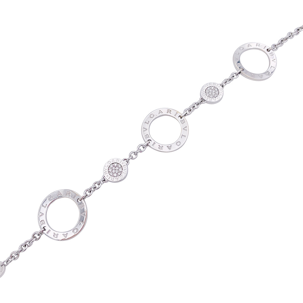 Bracelet Bulgari "Bulgari-Bulgari", or blanc et diamants.