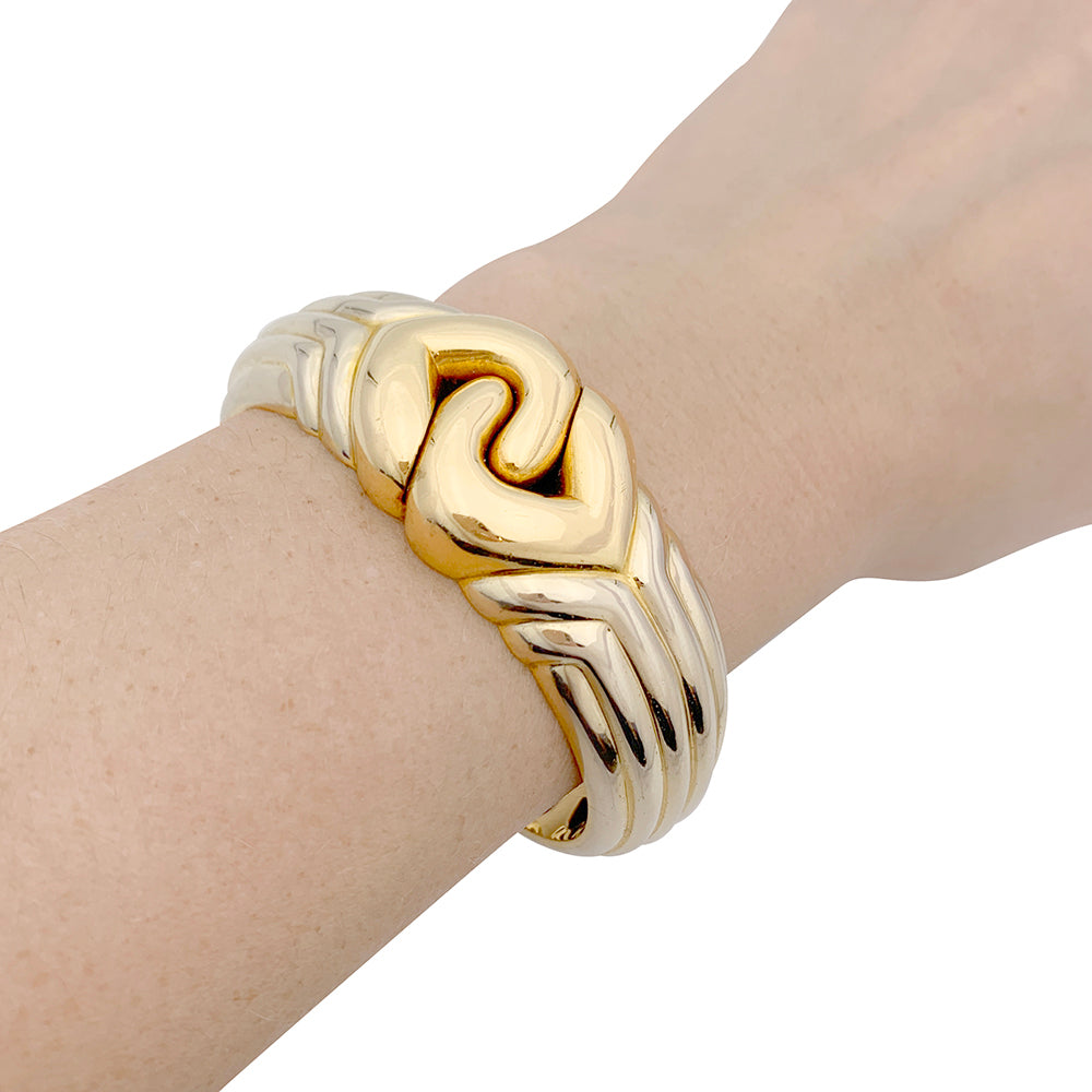 Bulgari bracelet, "Doppio Cuore", two golds.