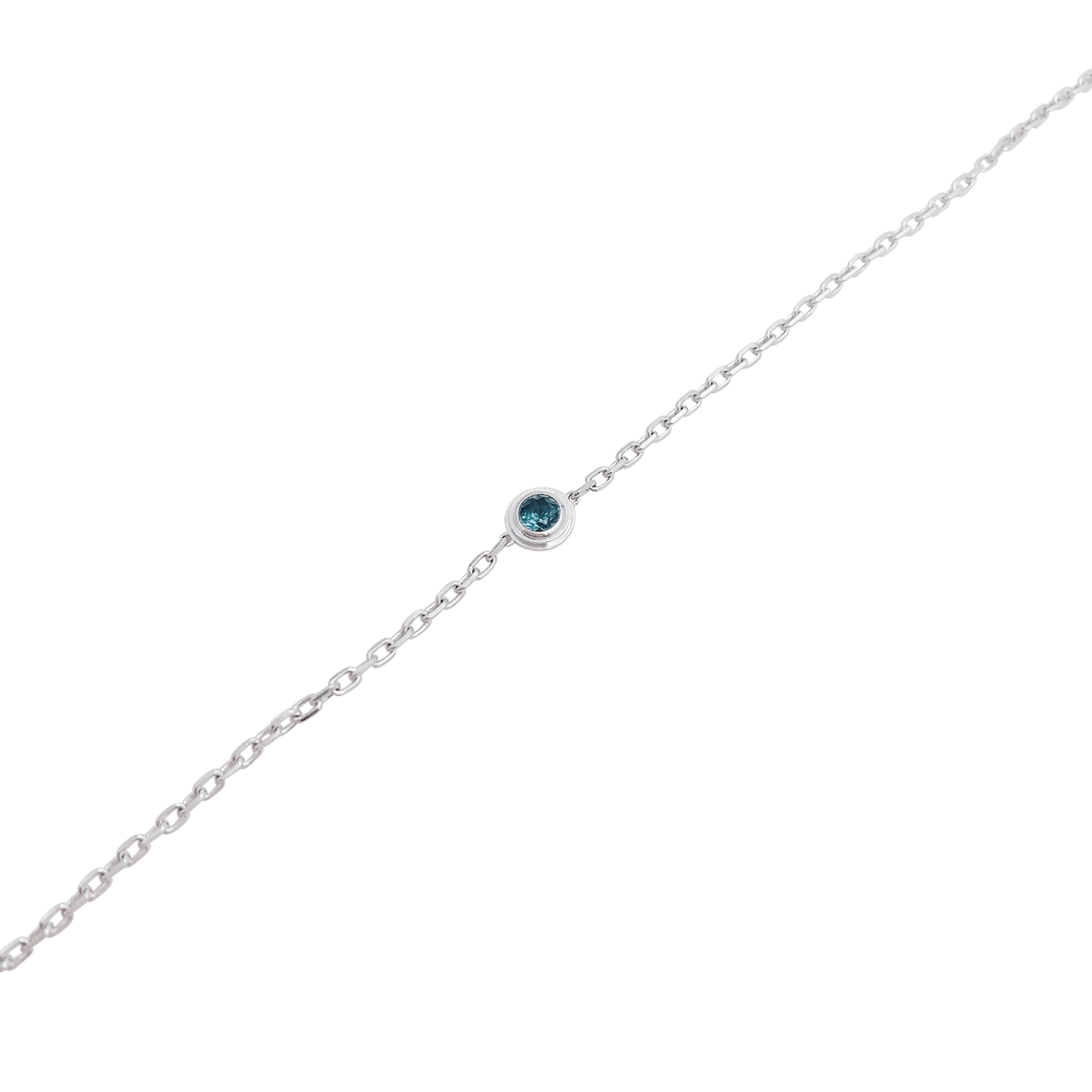 Bracelet Cartier "Cartier d'Amour" or blanc, saphir vert. - Maison Eloe