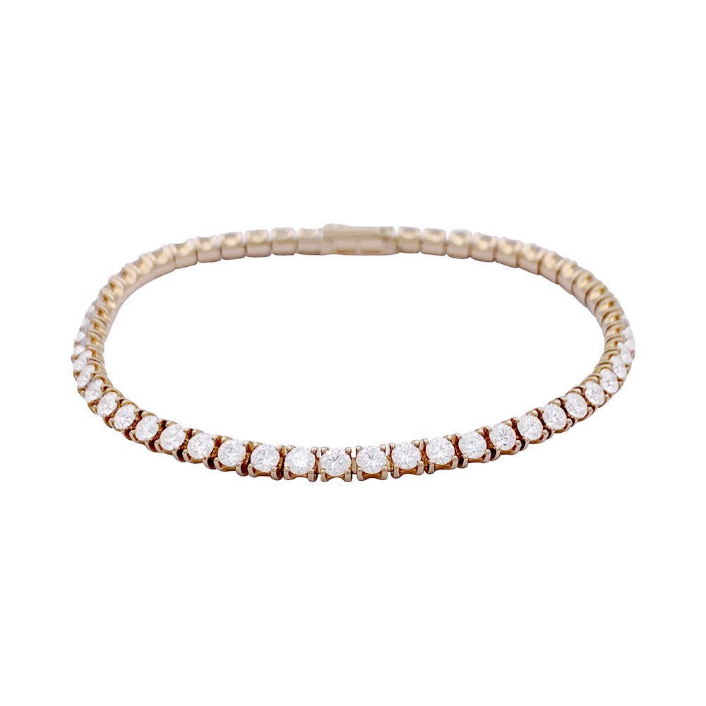 Bracelet Cartier, "Lignes Essentielles", or rose, diamants.