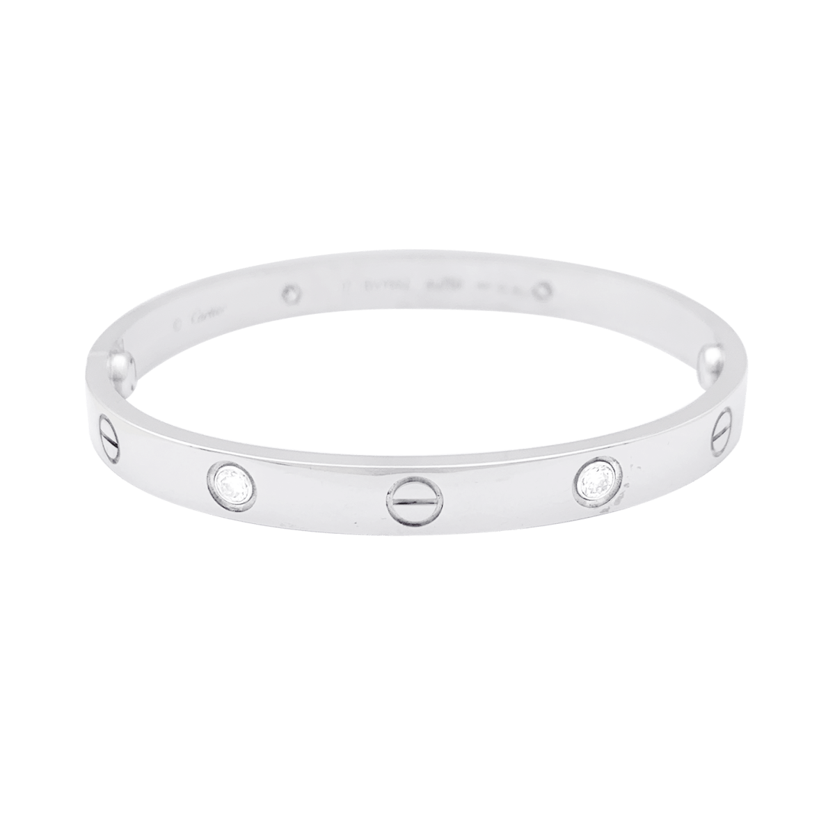 Bracelet Cartier, "Love", or blanc et diamants. - Maison Eloe