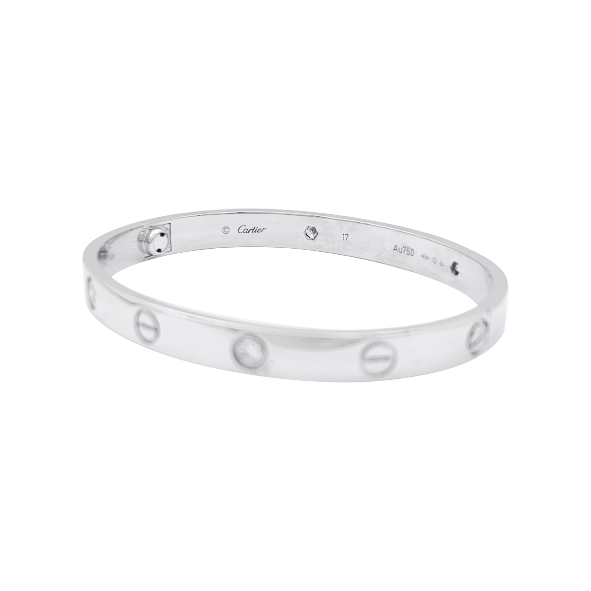 Bracelet Cartier, "Love", or blanc et diamants. - Maison Eloe