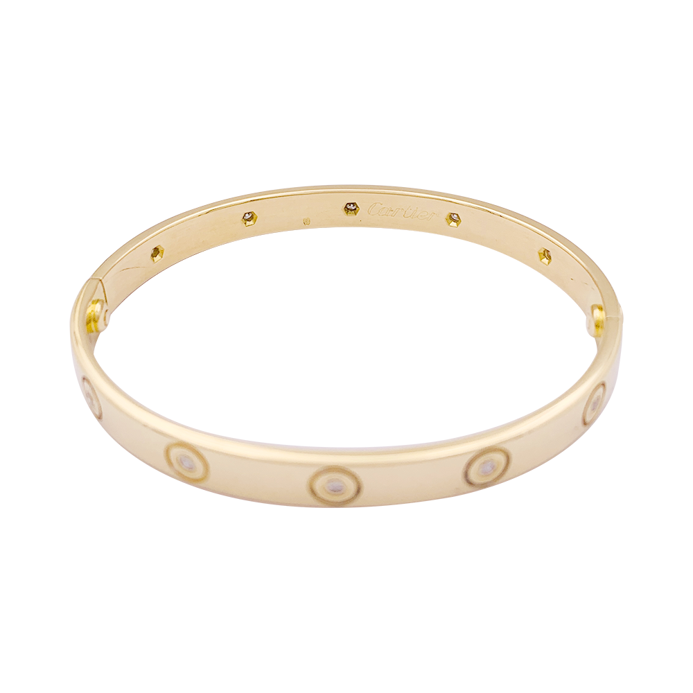 Bracelet Cartier "Love" or jaune, diamants.
