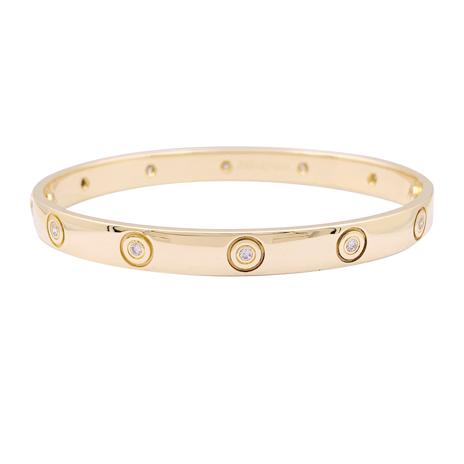 Bracelet Cartier "Love" or jaune, diamants.