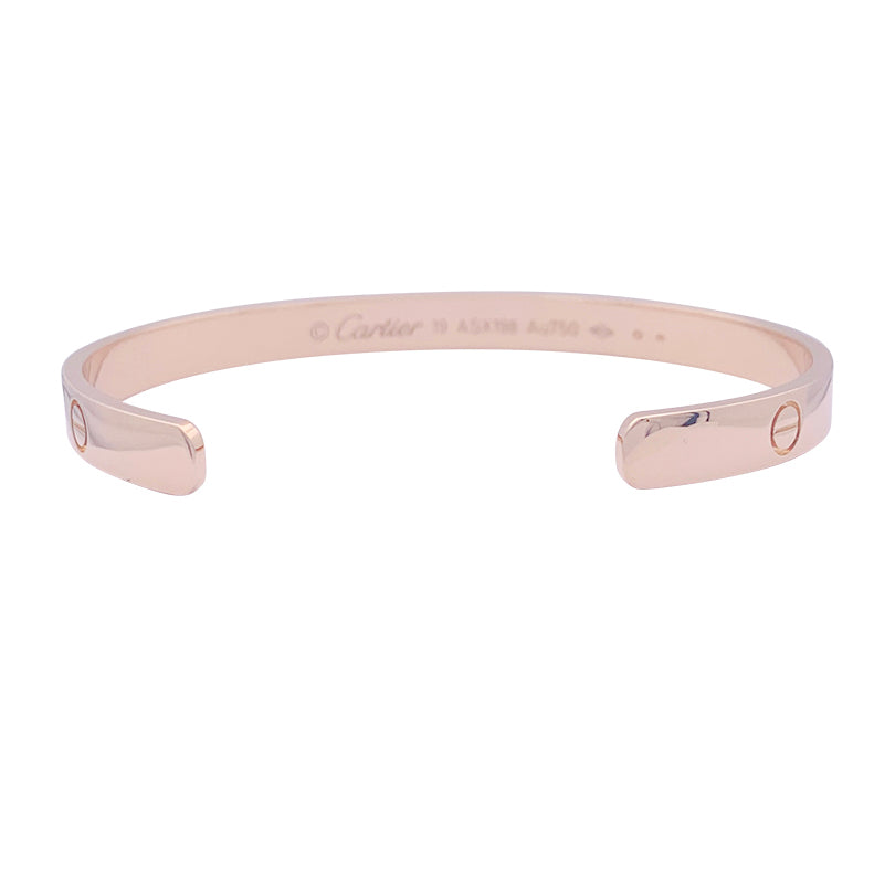 Cartier bracelet, “Love” pink gold.