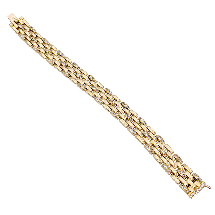 Bracelet Cartier, "Maillon Panthère" or jaune et diamants.