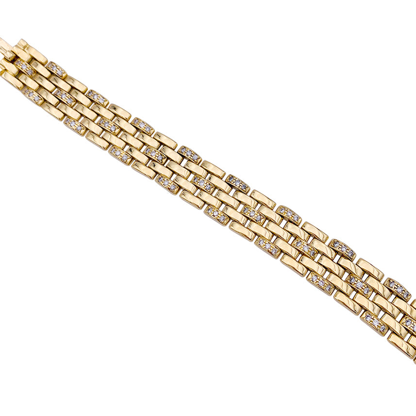 Cartier bracelet, "Maillon Panthère" yellow gold and diamonds.