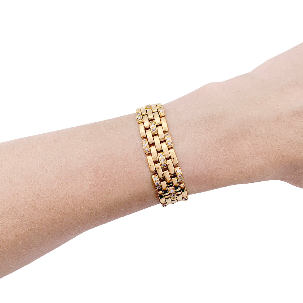 Cartier bracelet, "Maillon Panthère" yellow gold and diamonds.