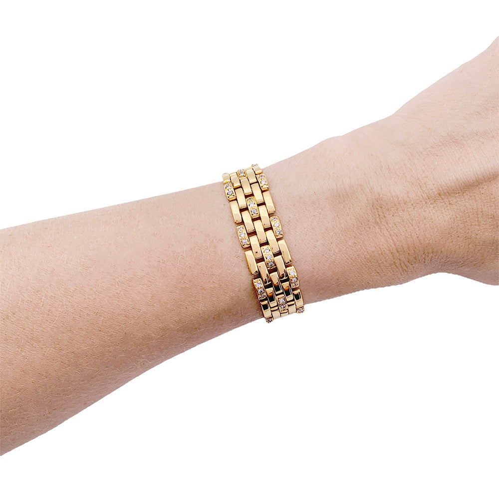 Cartier bracelet, "Maillon Panthère" yellow gold and diamonds.