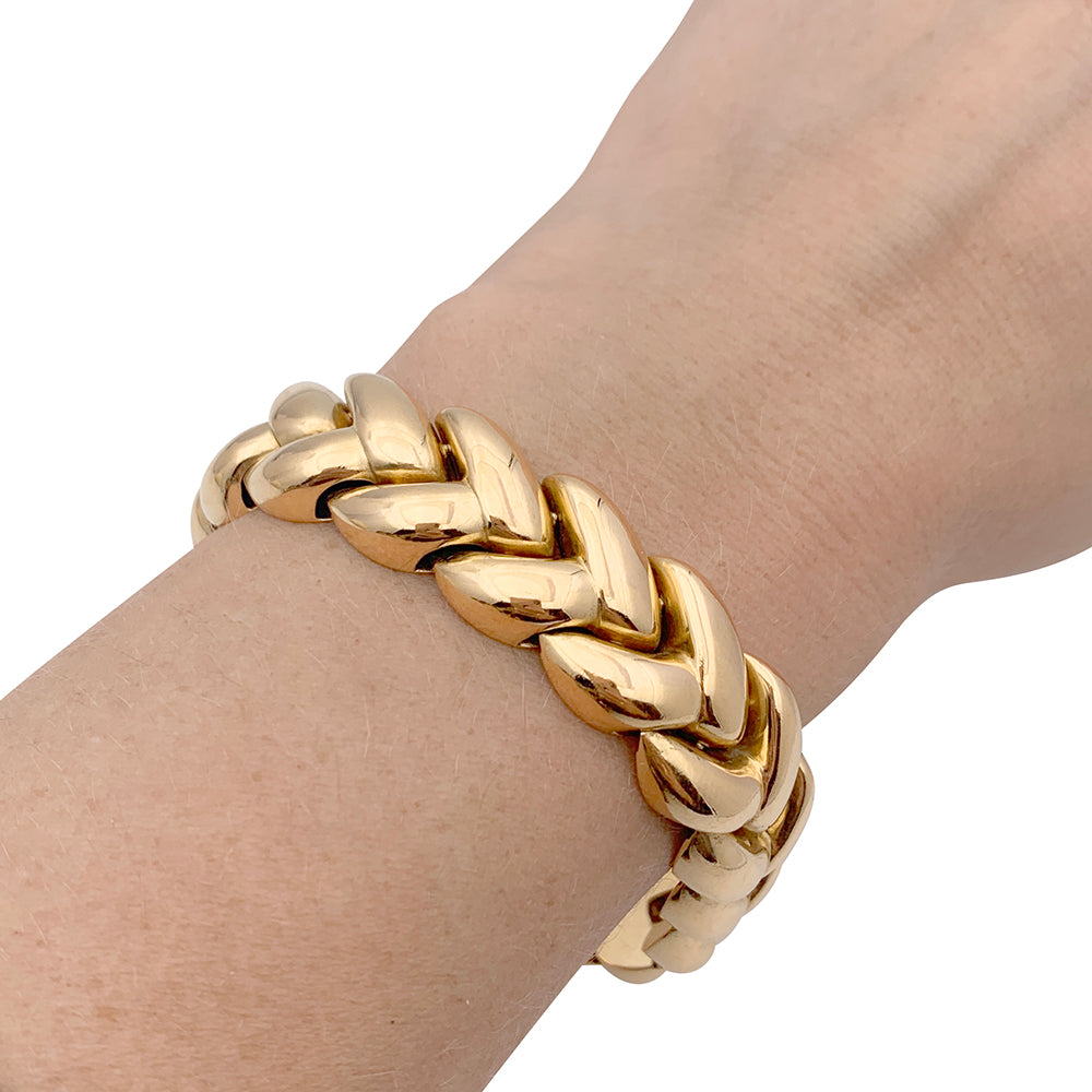 Cartier "Tresse" bracelet in yellow gold.