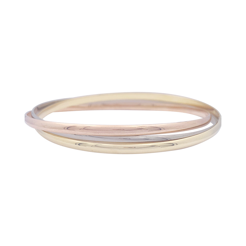 Bracelet Cartier, "Trinity", trois tons d'or.