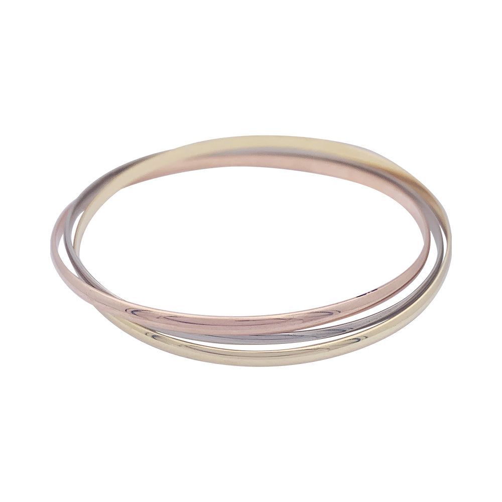 Bracelet Cartier, "Trinity", trois tons d'or.