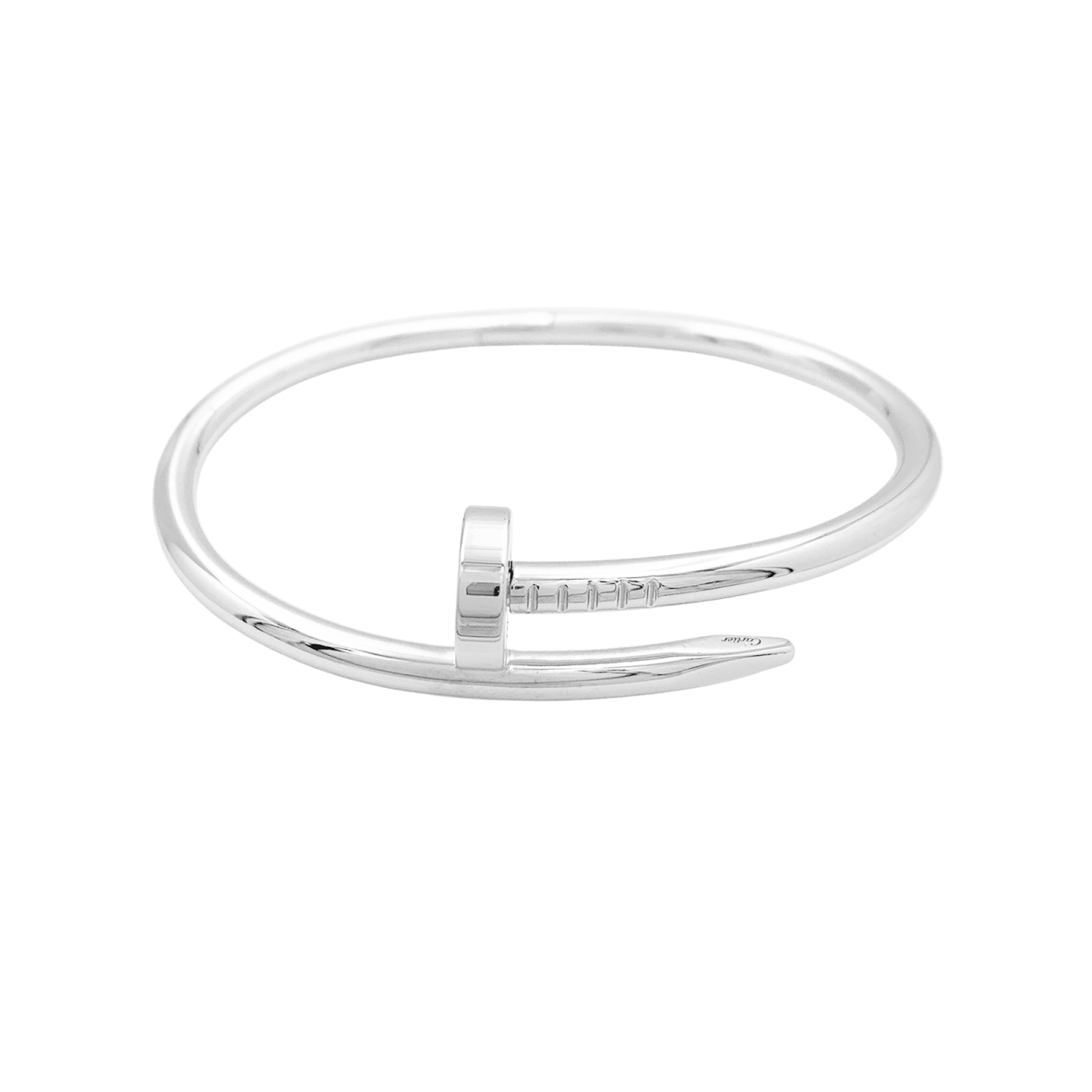 Bracelet Cartier, "Juste un Clou", or blanc. - Maison Eloe
