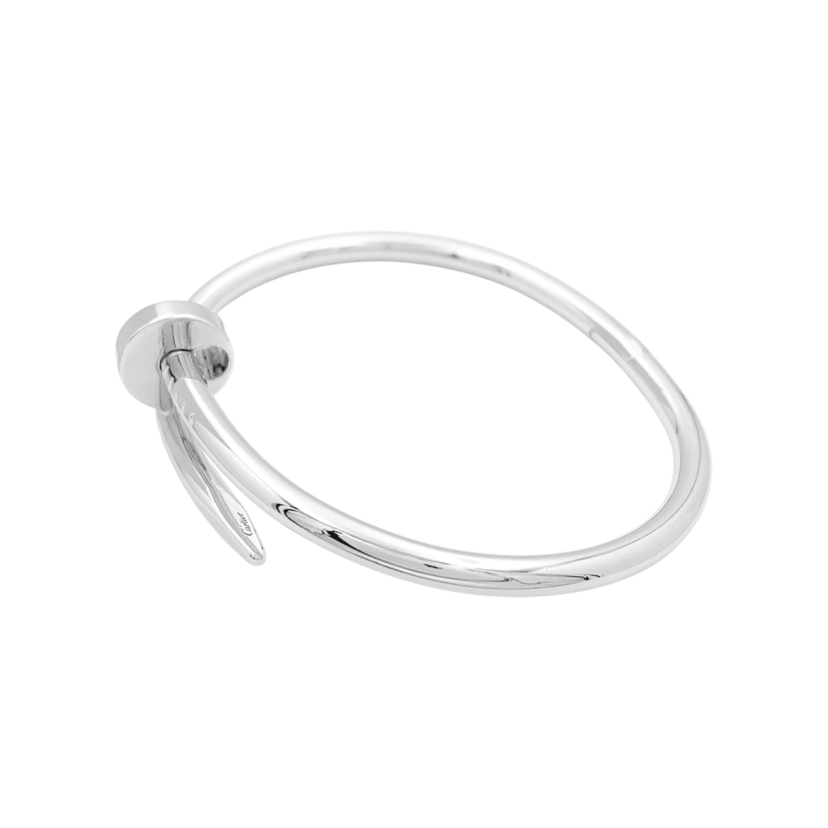 Bracelet Cartier, "Juste un Clou", or blanc. - Maison Eloe