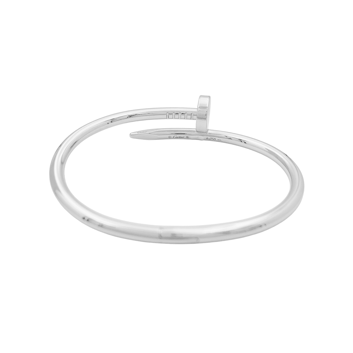 Bracelet Cartier, "Juste un Clou", or blanc. - Maison Eloe