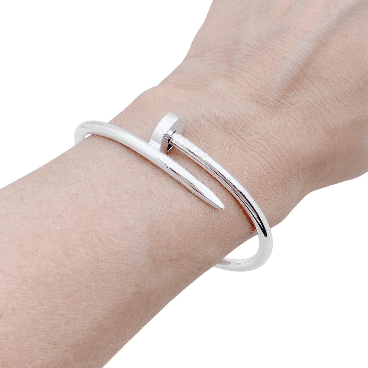 Bracelet Cartier, "Juste un Clou", or blanc. - Maison Eloe