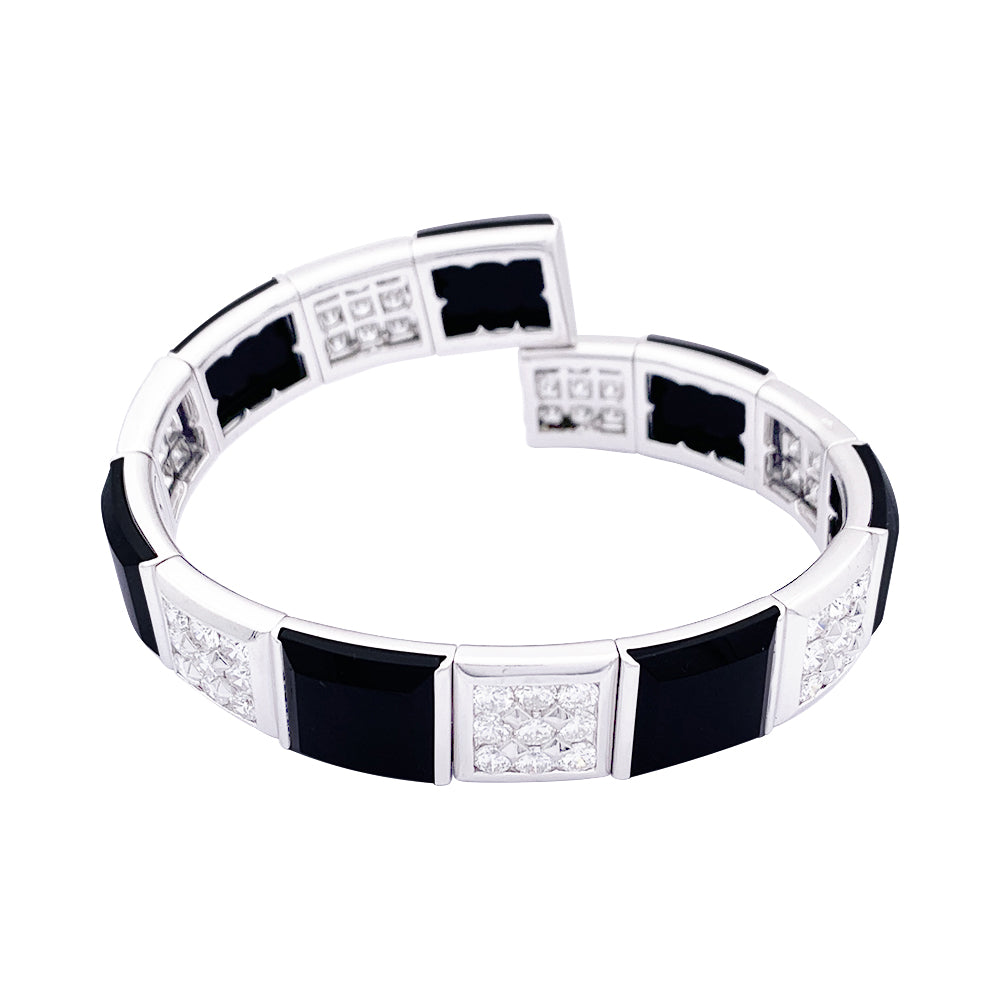Chanel bracelet, “Harmonie”, white gold, diamonds, onyx.