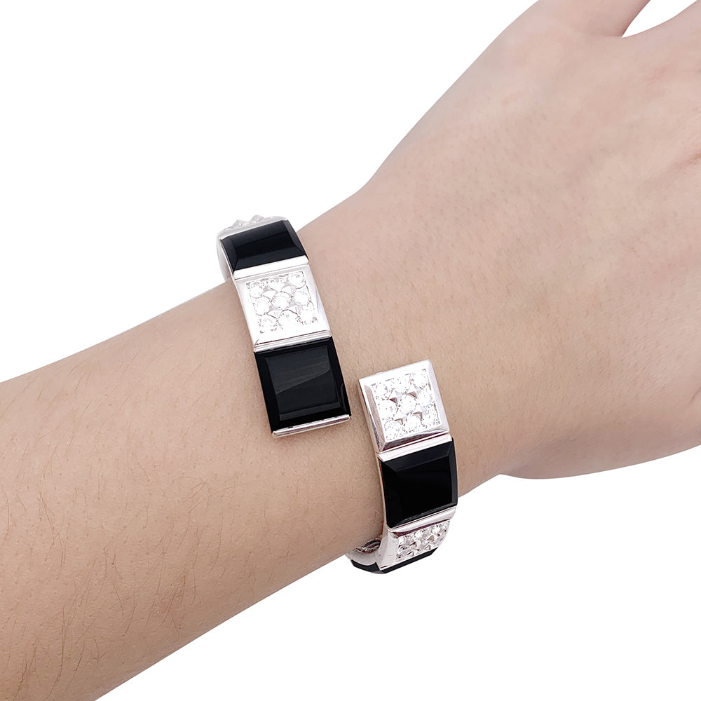 Chanel bracelet, “Harmonie”, white gold, diamonds, onyx.