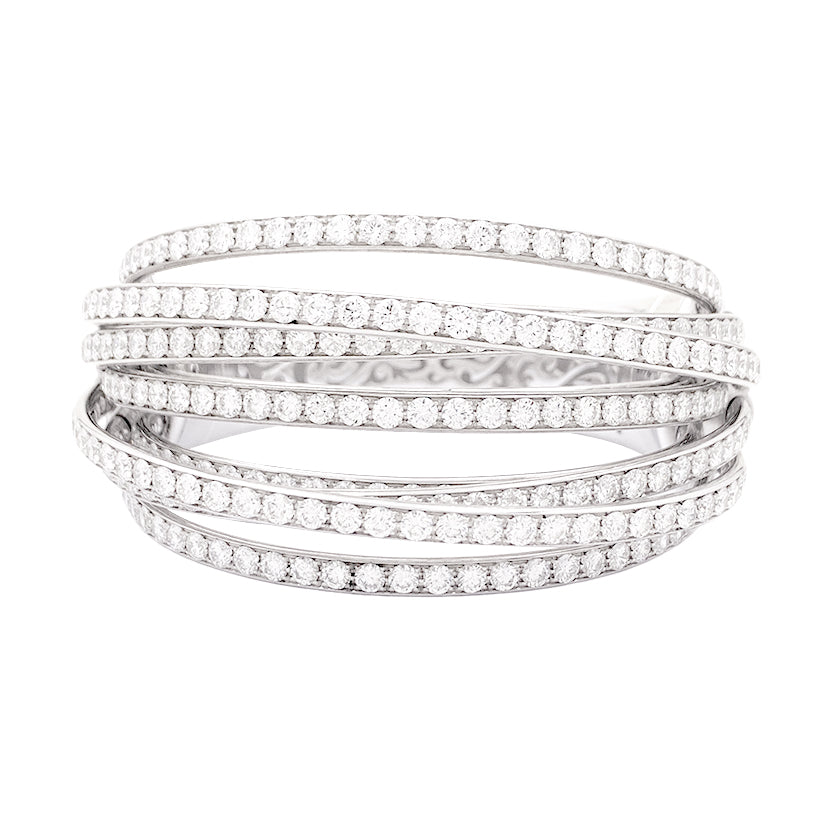 Bracelet de Grisogono, "Allegra", or blanc, diamants.
