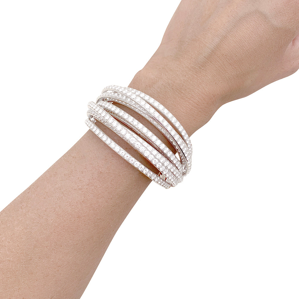 Bracelet de Grisogono, "Allegra", or blanc, diamants.