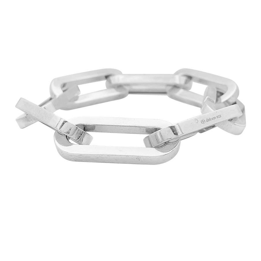 Bracelet Dinh Van, "Maillon XL" argent.