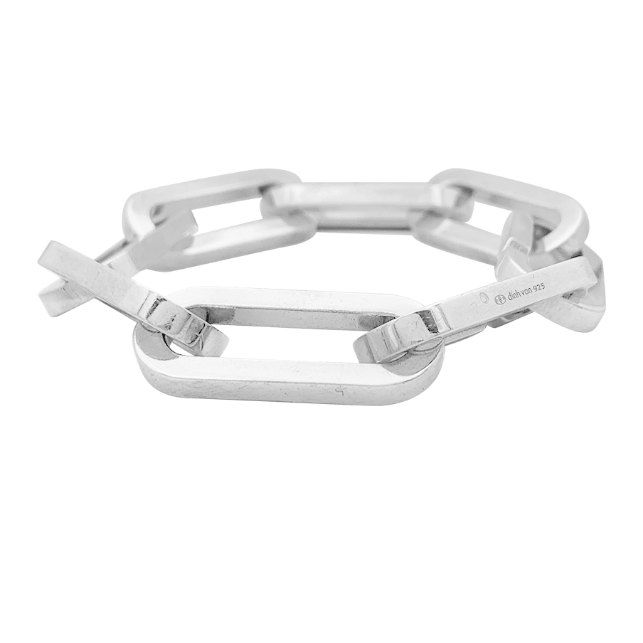 Bracelet Dinh Van, "Maillon XL" argent. - Maison Eloe