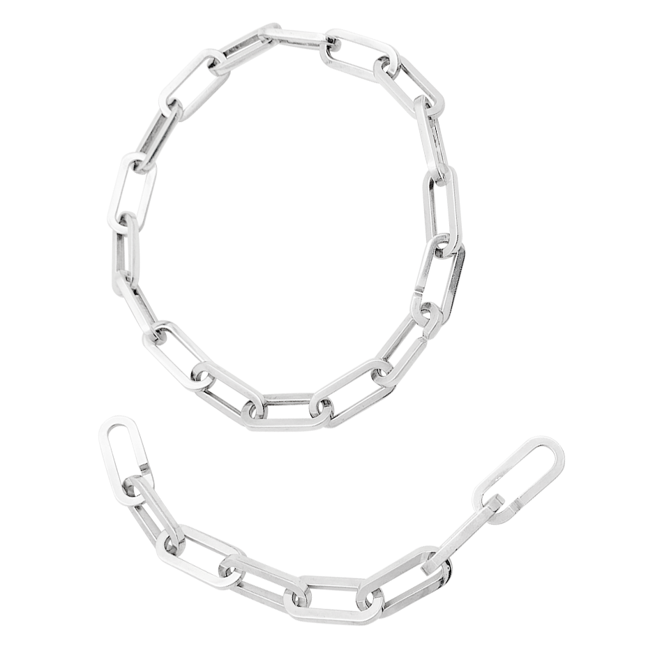 Bracelet Dinh Van, "Maillon XL" argent.
