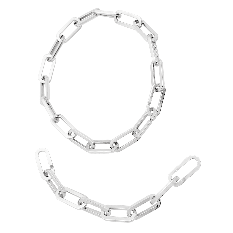 Bracelet Dinh Van, "Maillon XL" argent. - Maison Eloe