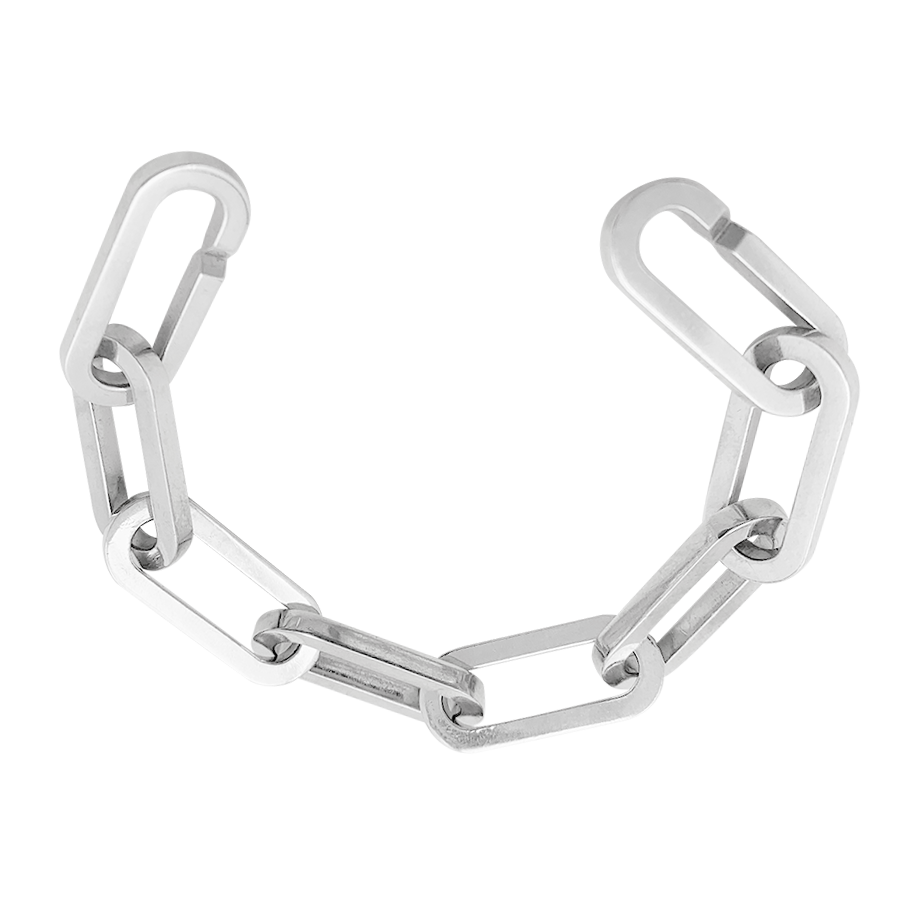 Bracelet Dinh Van, "Maillon XL" argent.