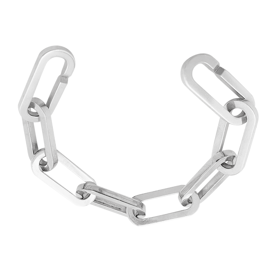 Bracelet Dinh Van, "Maillon XL" argent. - Maison Eloe