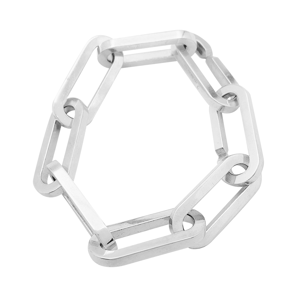 Bracelet Dinh Van, "Maillon XL" argent.