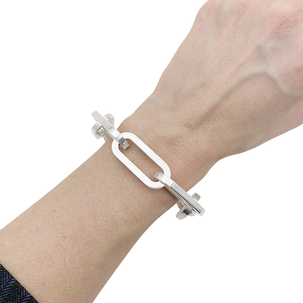 Bracelet Dinh Van, "Maillon XL" argent.