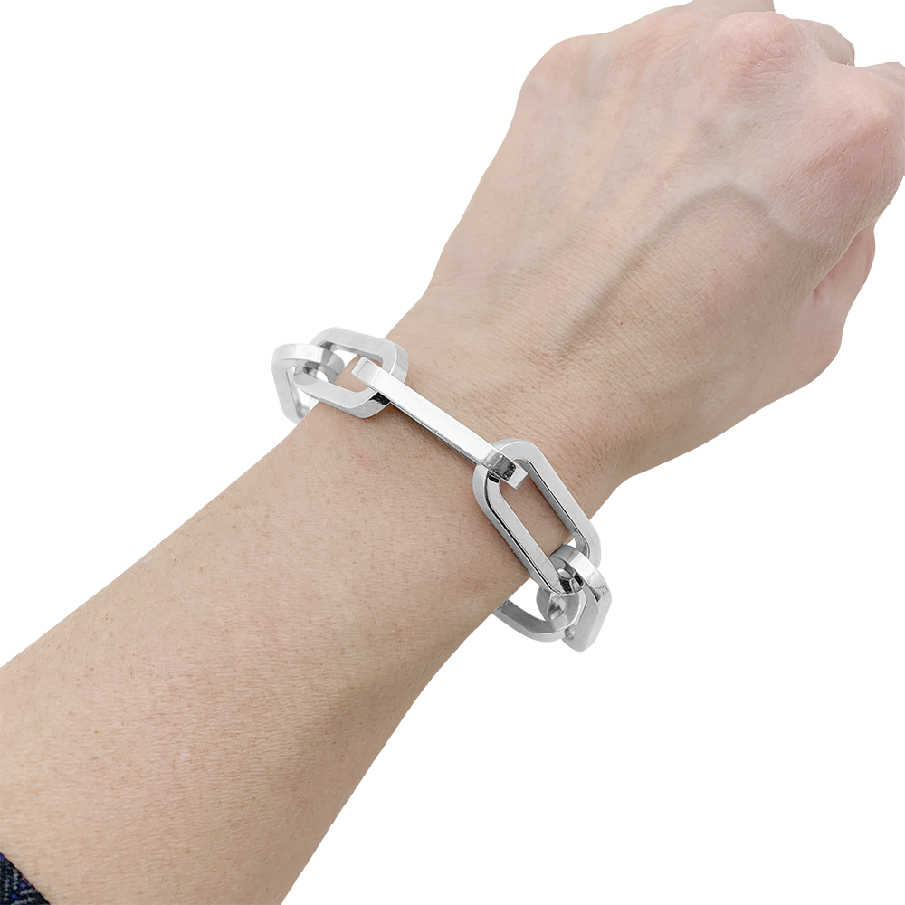Bracelet Dinh Van, "Maillon XL" argent.