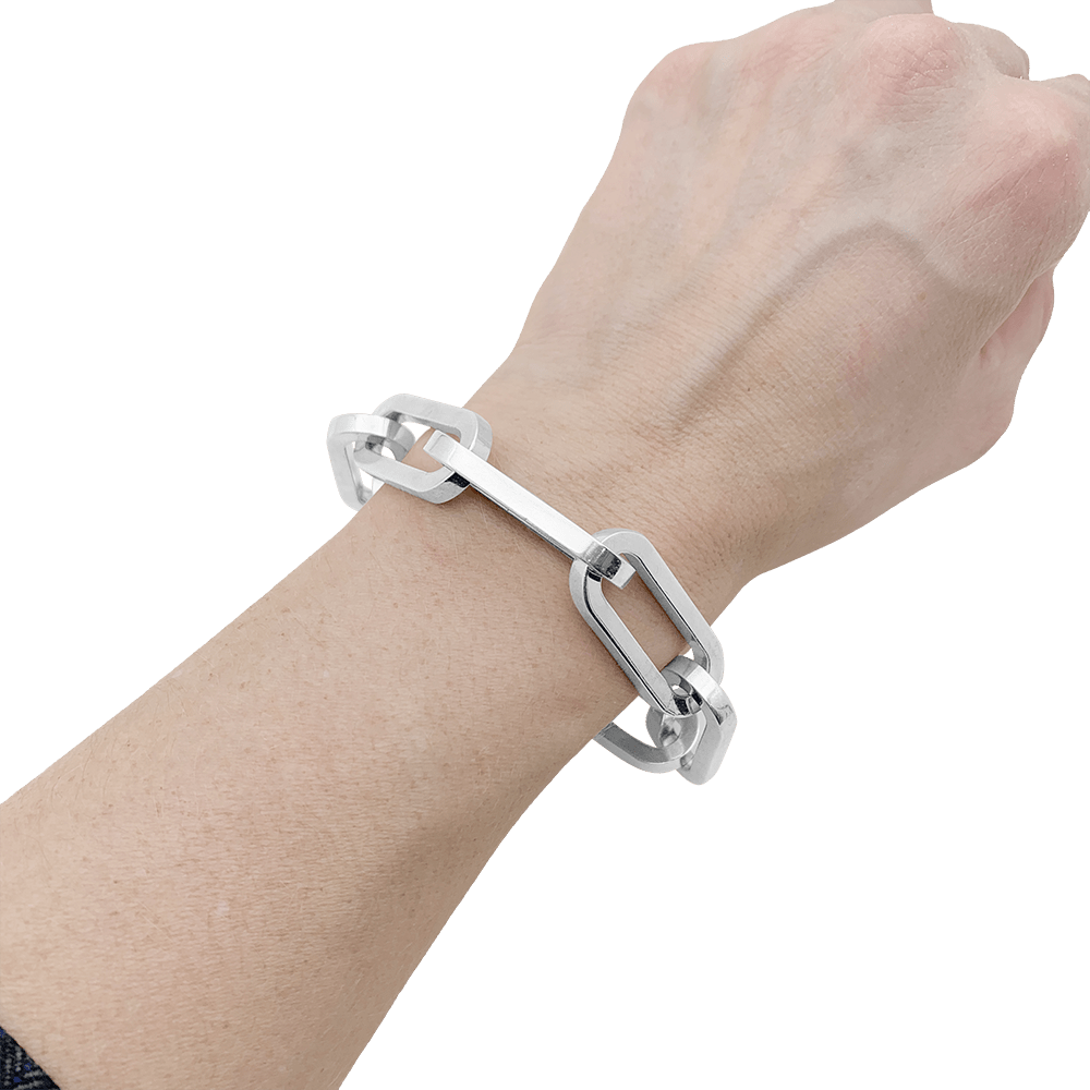 Bracelet Dinh Van, "Maillon XL" argent. - Maison Eloe