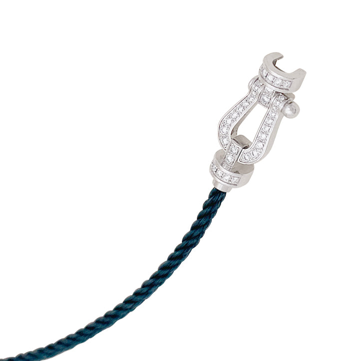 Bracelet Fred, "Force 10" or blanc, diamants.