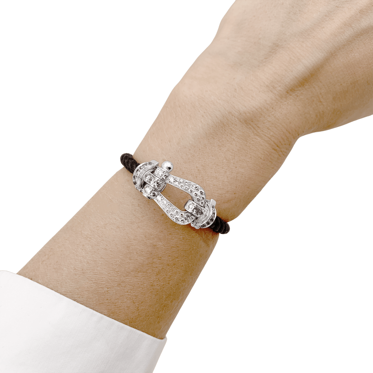 Bracelet Fred, "Force 10" or blanc, diamants. - Maison Eloe