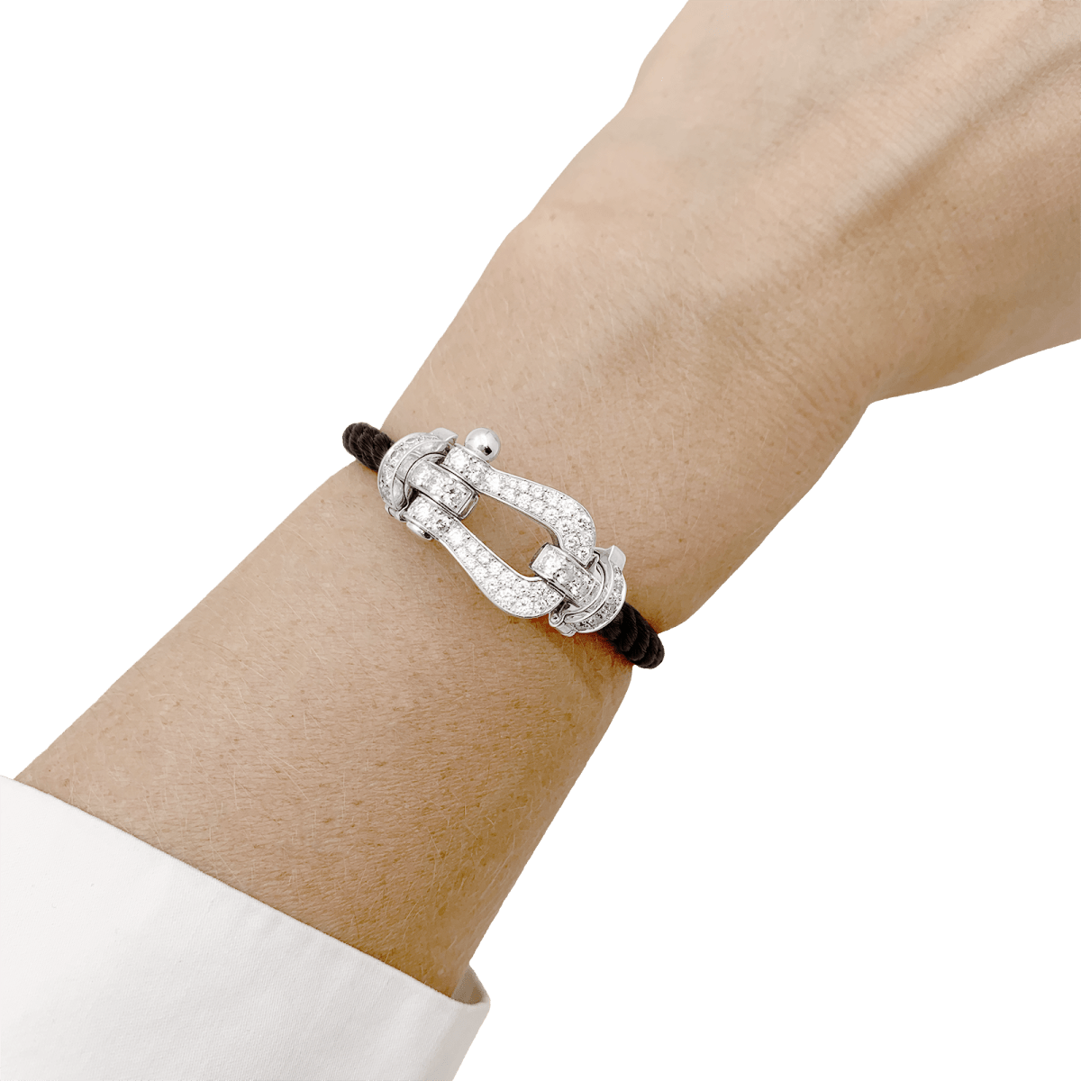 Bracelet Fred, "Force 10" or blanc, diamants. - Maison Eloe