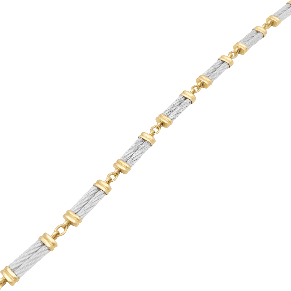 Bracelet Fred, "Force 10", en or jaune, acier. - Maison Eloe
