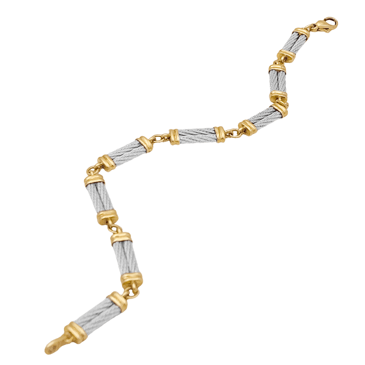 Bracelet Fred, "Force 10", en or jaune, acier. - Maison Eloe