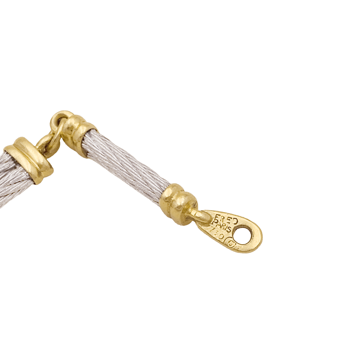 Bracelet Fred, "Force 10", en or jaune, acier. - Maison Eloe