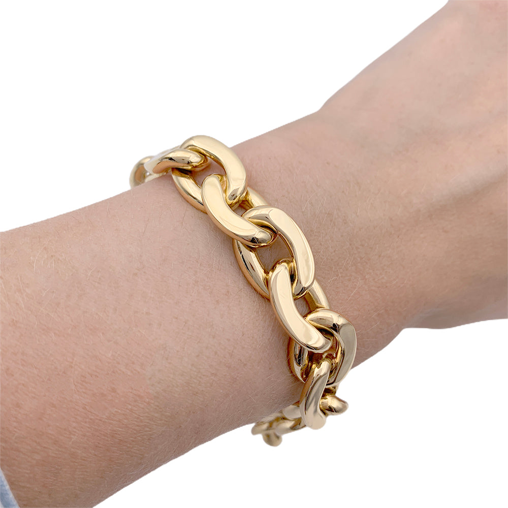 Mauboussin bracelet, "Haricot" mesh, yellow gold