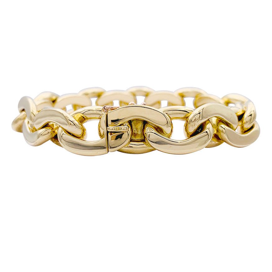 Mauboussin bracelet, "Haricot" mesh, yellow gold