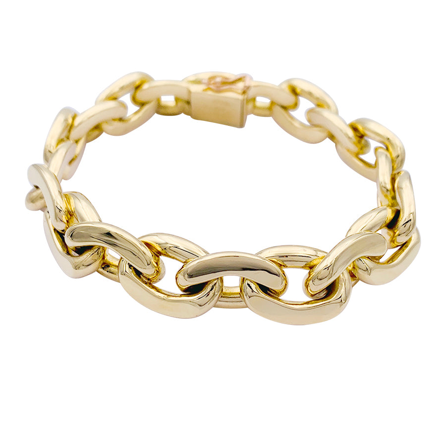 Mauboussin bracelet, "Haricot" mesh, yellow gold