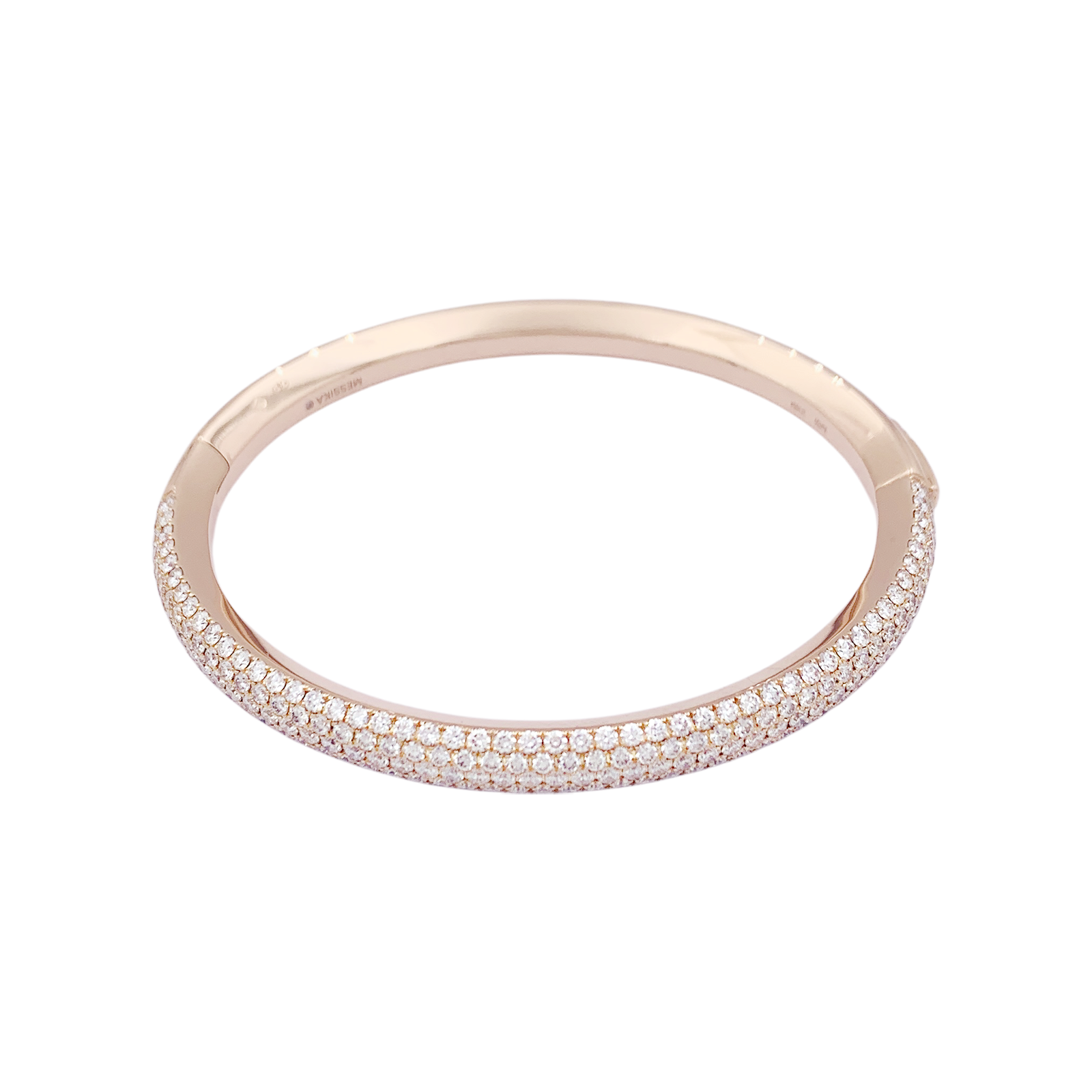 Bracelet Messika "Divine Enigma" or rose, diamants.