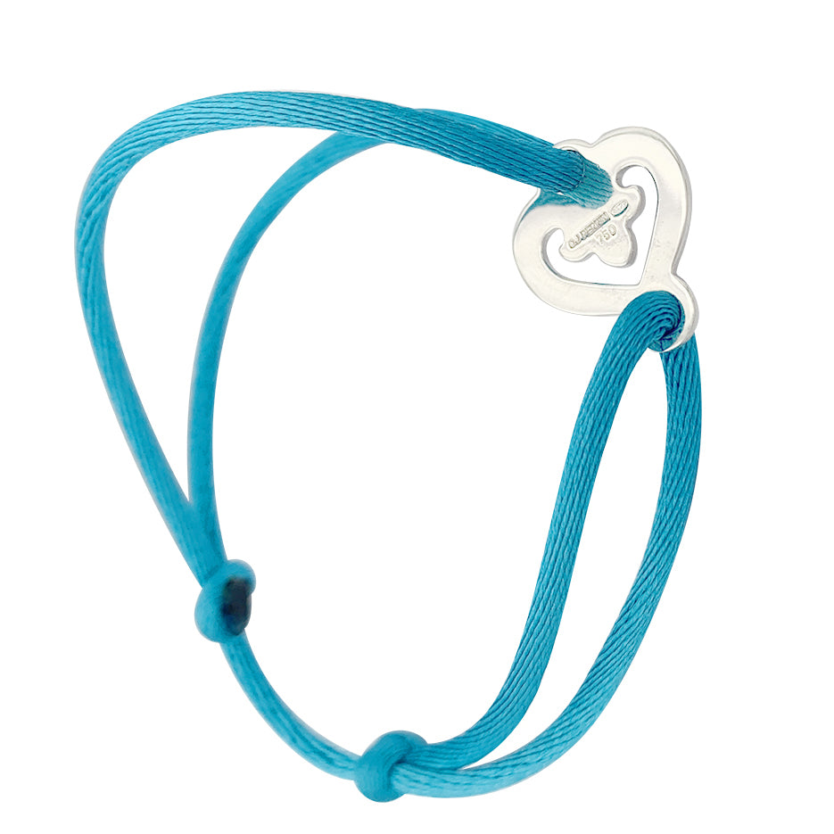 Bracelet O.J. Perrin "Coeur Légende" or blanc.