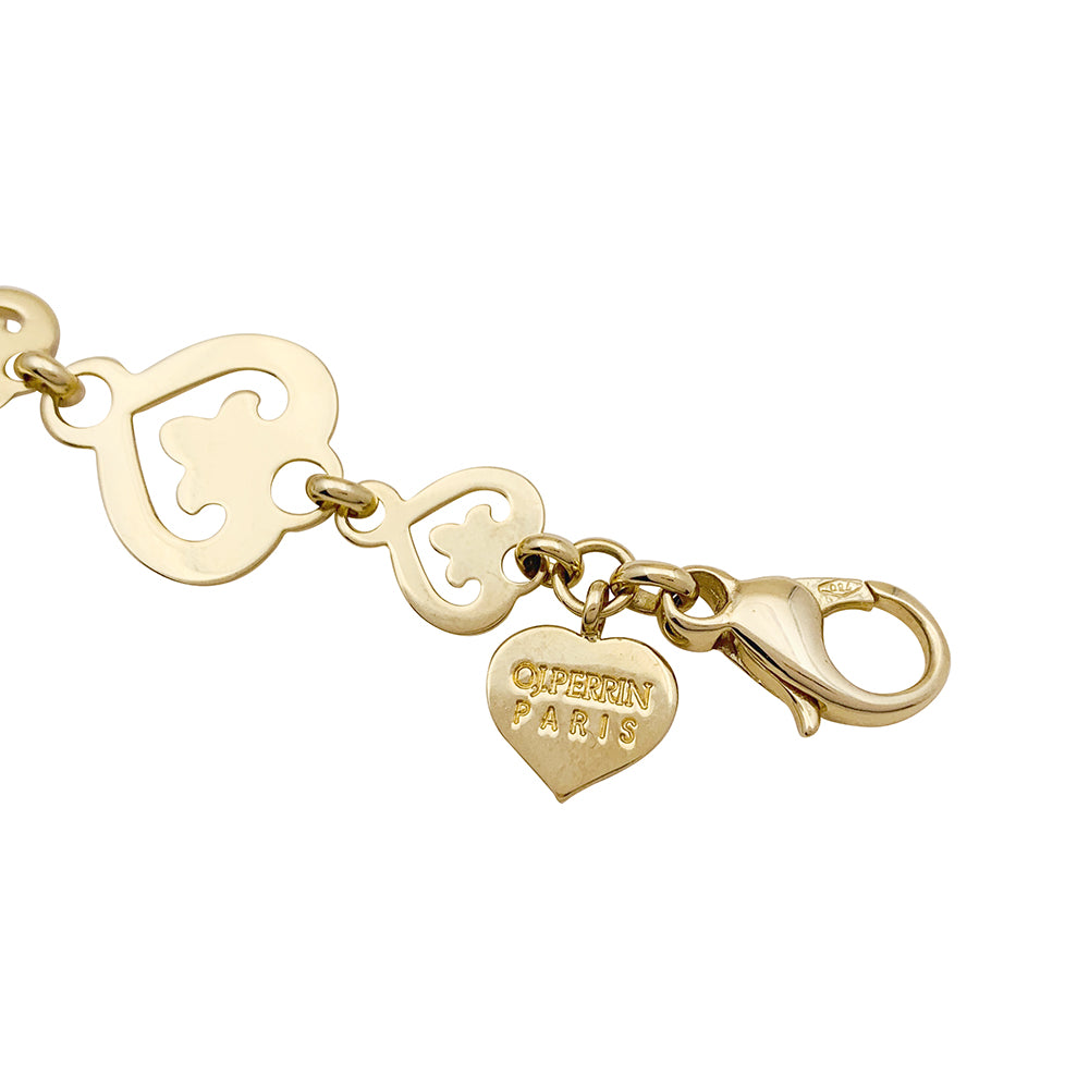 Bracelet O.J. Perrin "Coeur Légende" or jaune.