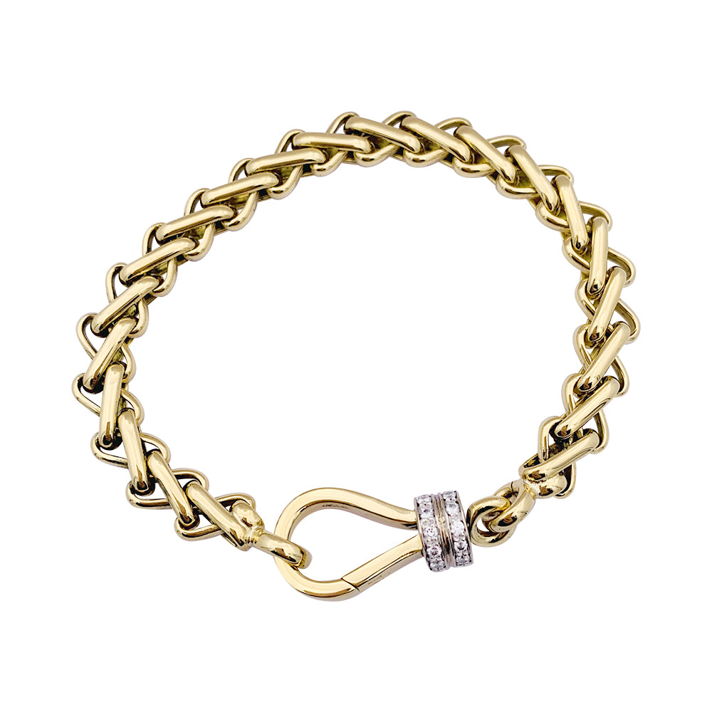 Bracelet Pomellato, deux ors et diamants