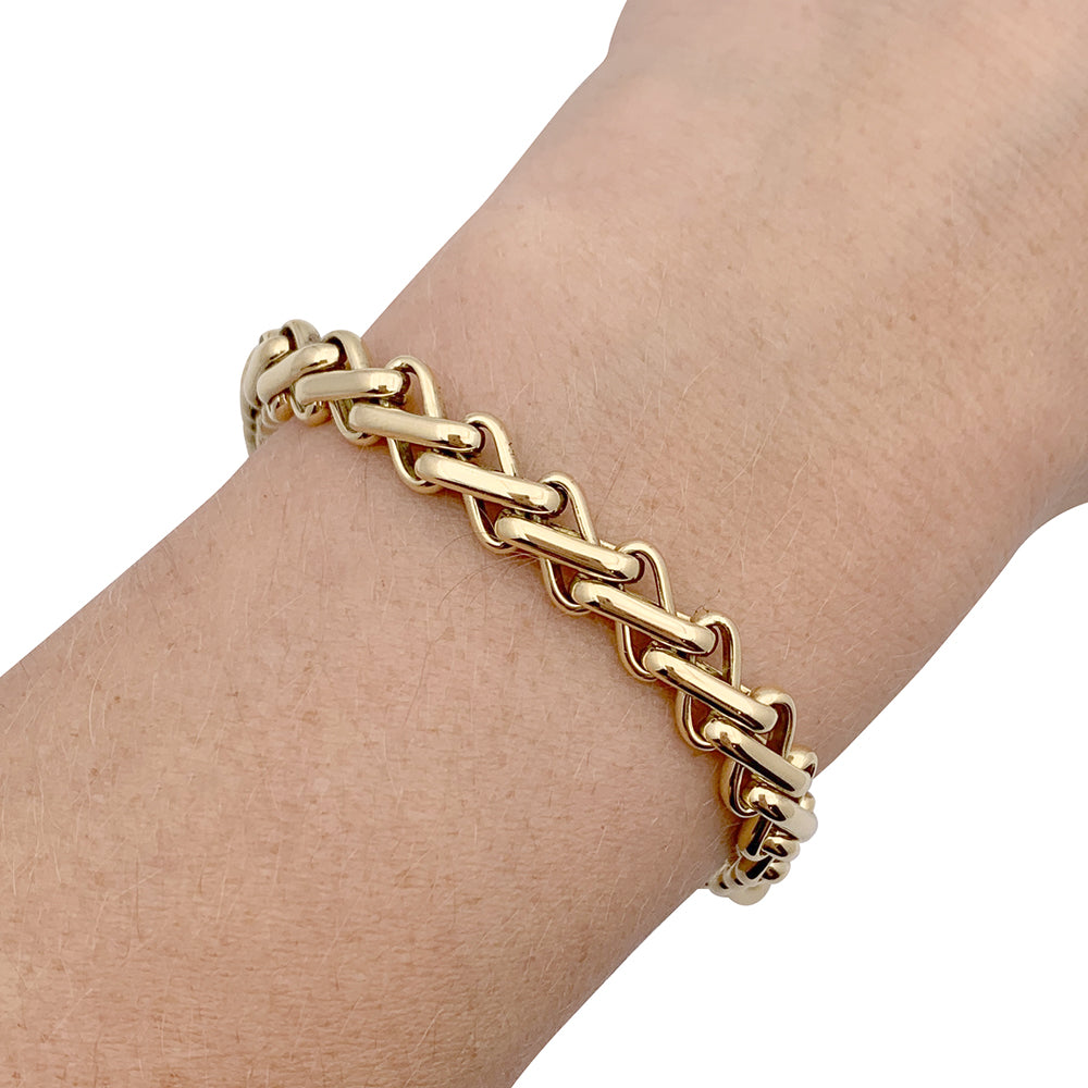 Pomellato bracelet, two golds and diamonds