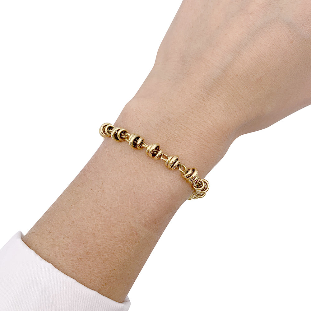 Pomellato yellow gold and amethyst bracelet.